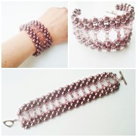 Brățară din perle și cristale